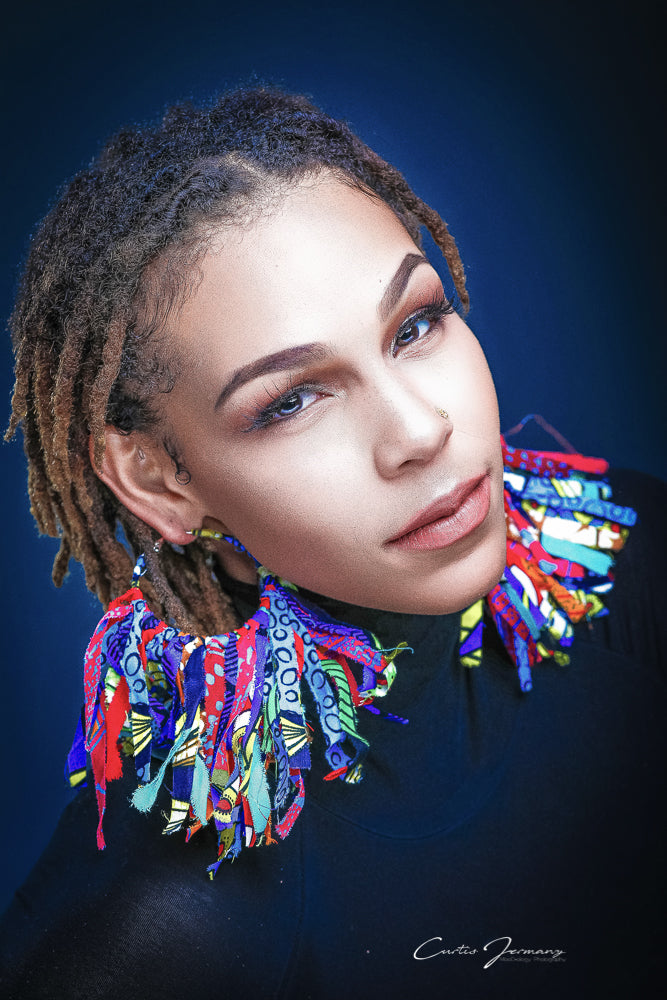 Carnival Peacock Statement Hoops image 0