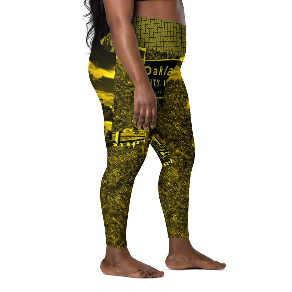 OAK CTY LMT Yellow Leggings with pockets  image 2
