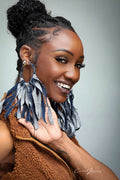 Denim & Soul Statement Earrings