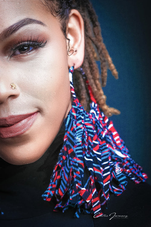 Bleu Peacock Statement Hoops image 1