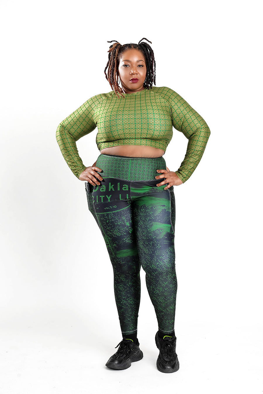 OAK CTY LMT Green Leggings with pockets image 1