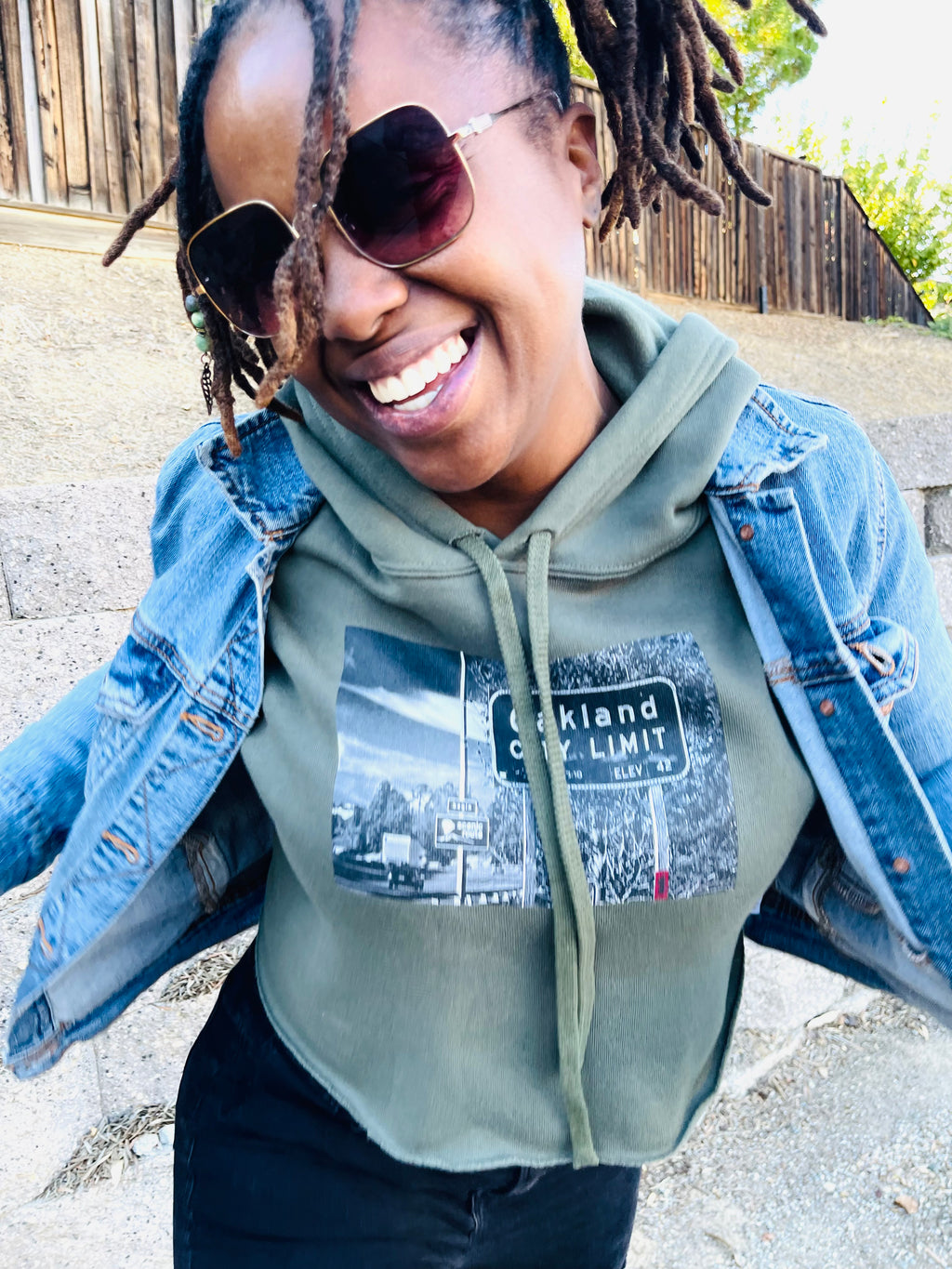 OAK City Limit Crop Hoodie