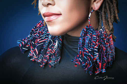 Bleu Peacock Statement Hoops image 0