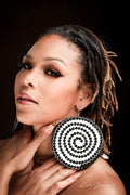Swirl Girl B&W Statement Earrings