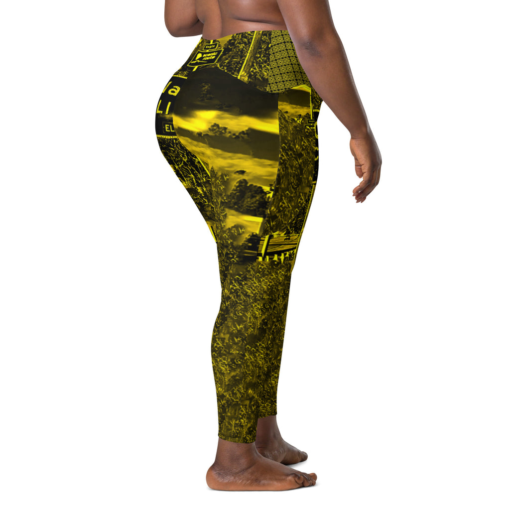 OAK CTY LMT Yellow Leggings with pockets  image 5