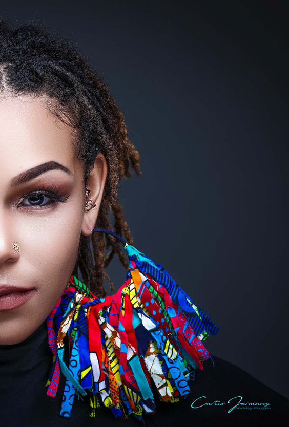 Carnival Peacock Statement Hoops image 2