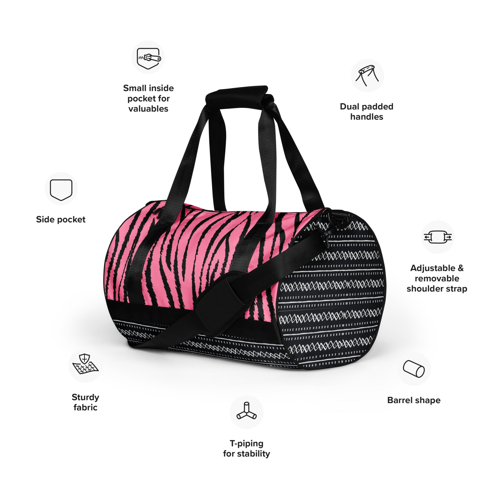 MooDy Pink Tiger Gym Bag image 2
