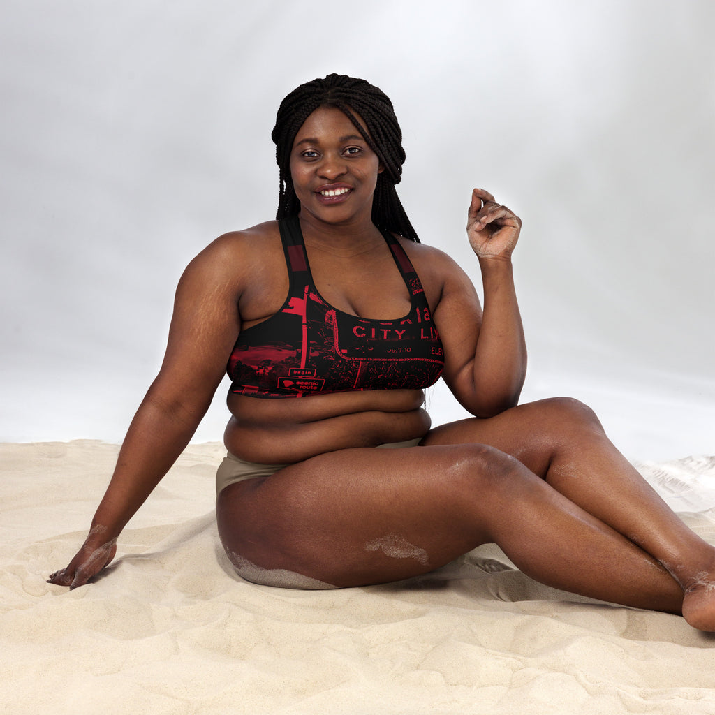 Oakland City Limit RED Sports Bra image 1