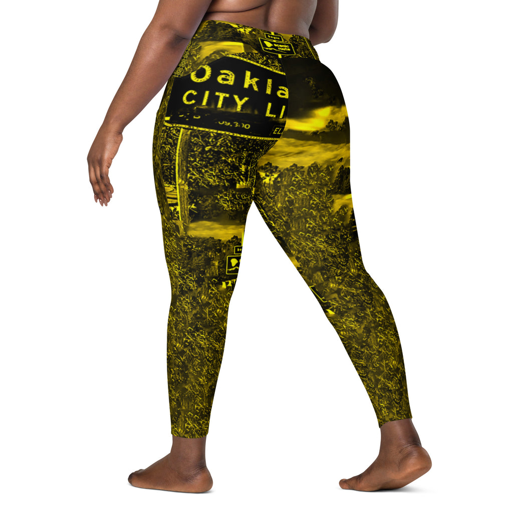 OAK CTY LMT Yellow Leggings with pockets  image 4