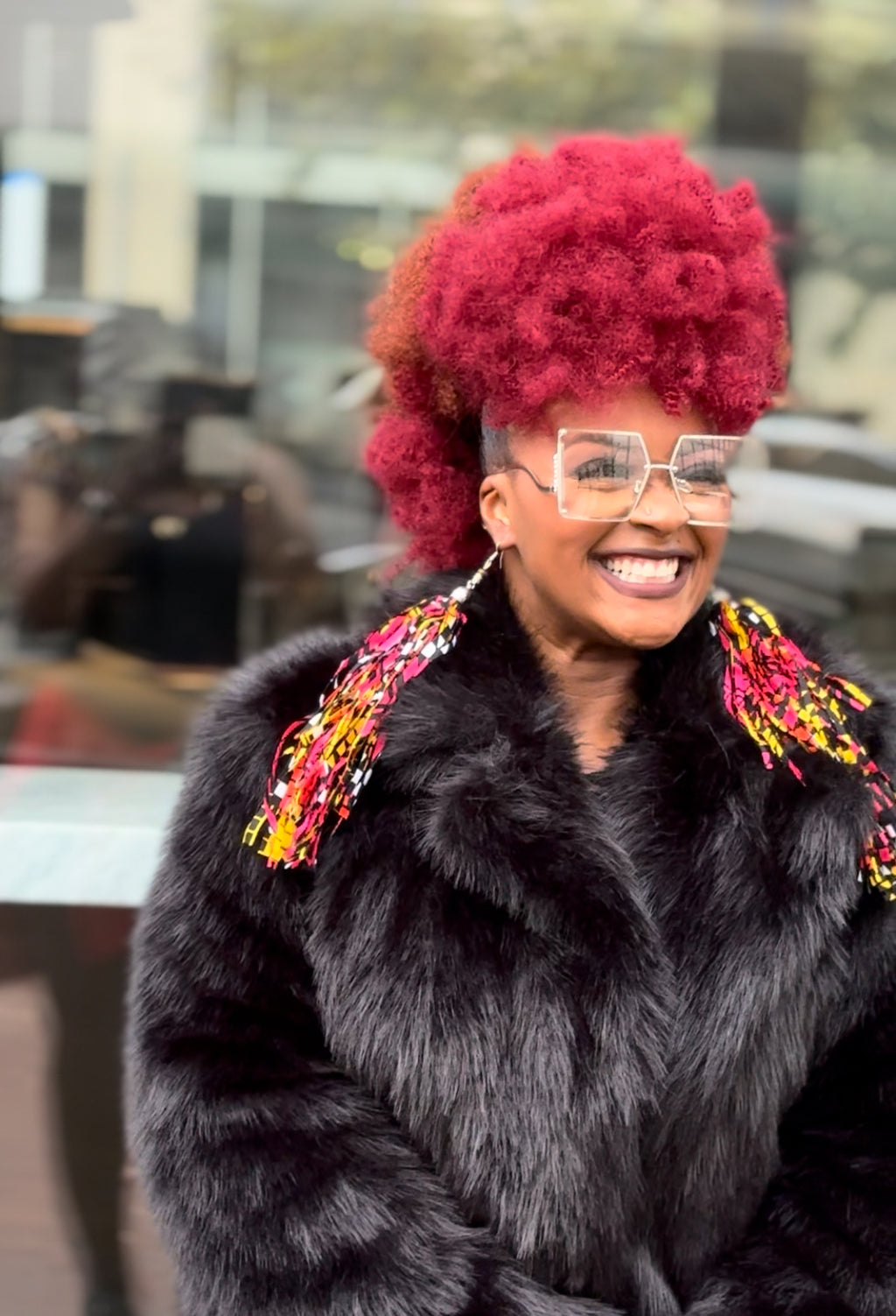 Caribbean Peacock Statement Earrings Tassels