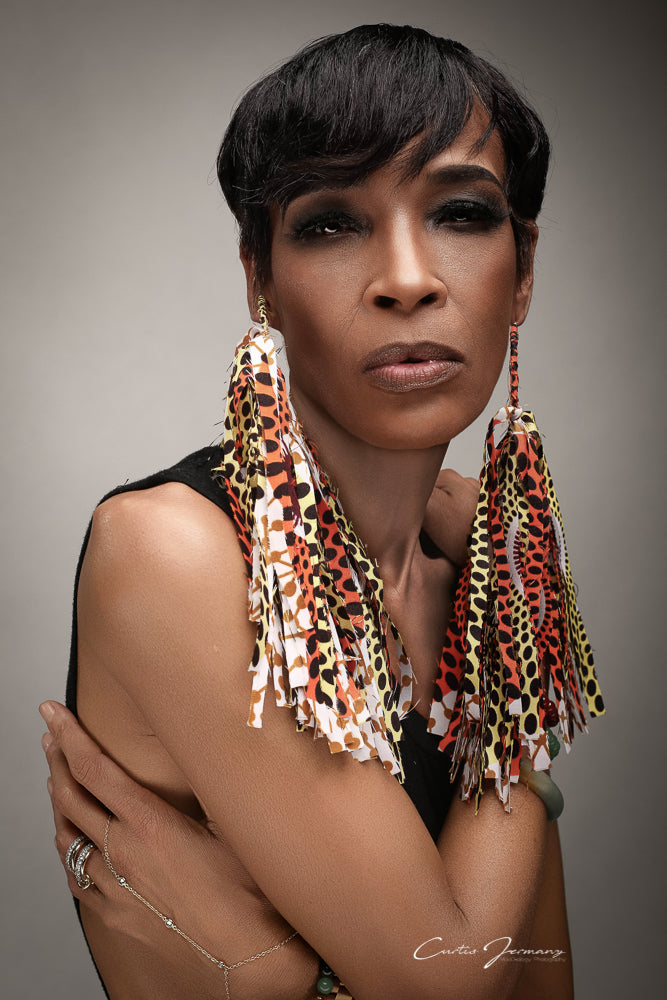 Savanna Tiger XL Statement Earrings