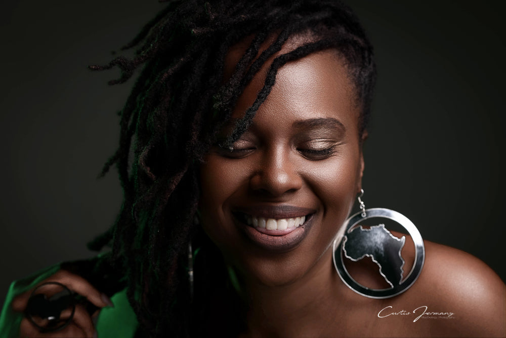 Africa Map Mirror Hoop Earrings