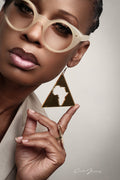 Africa Map Triangle Drop Earrings