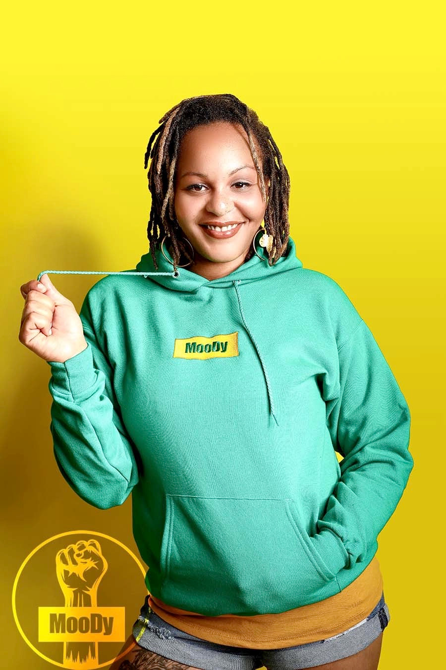 MooDy Embroidered Fleece Hoodie  image 1