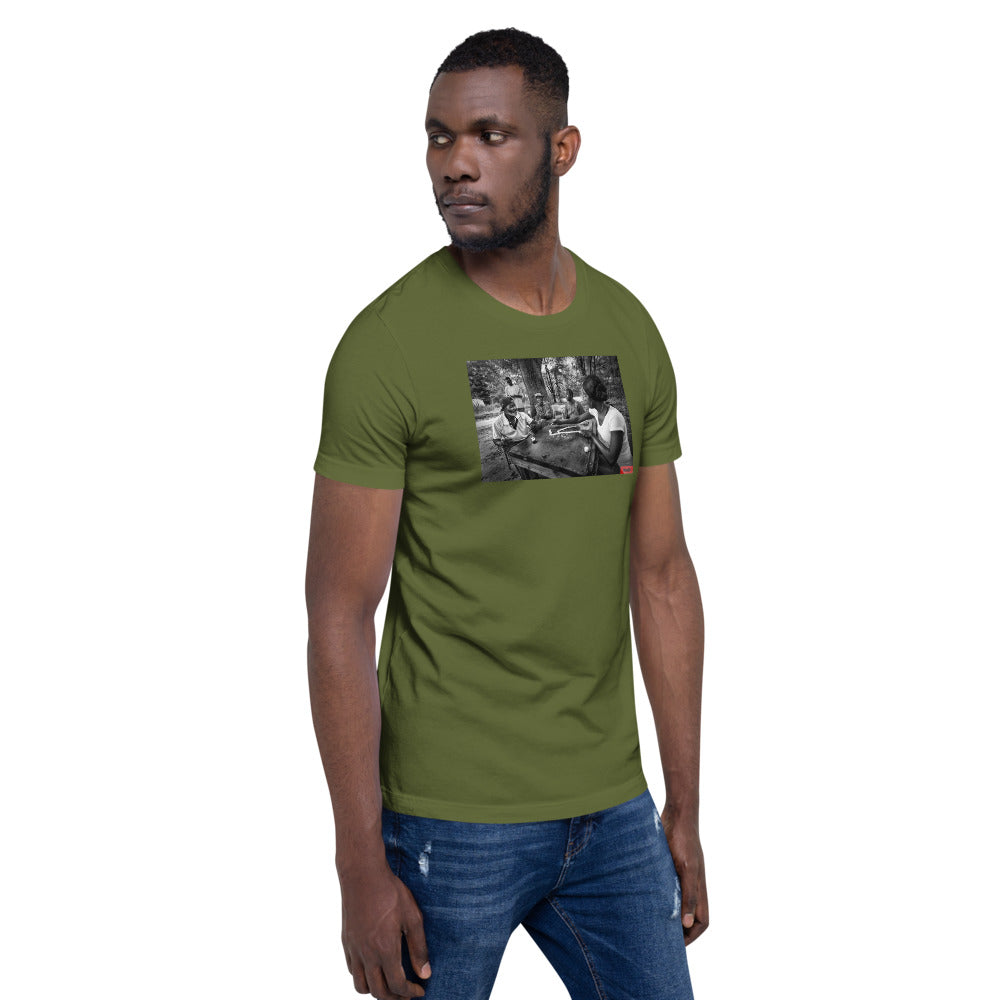 The Game MooDy Unisex T-Shirt Red/Olive/Mustard image 1