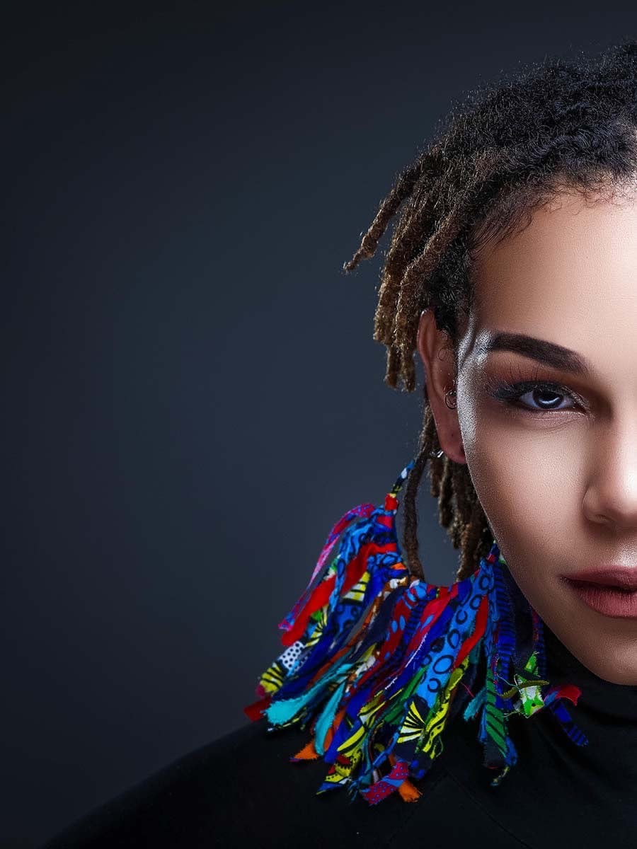 Carnival Peacock Statement Hoops image 1