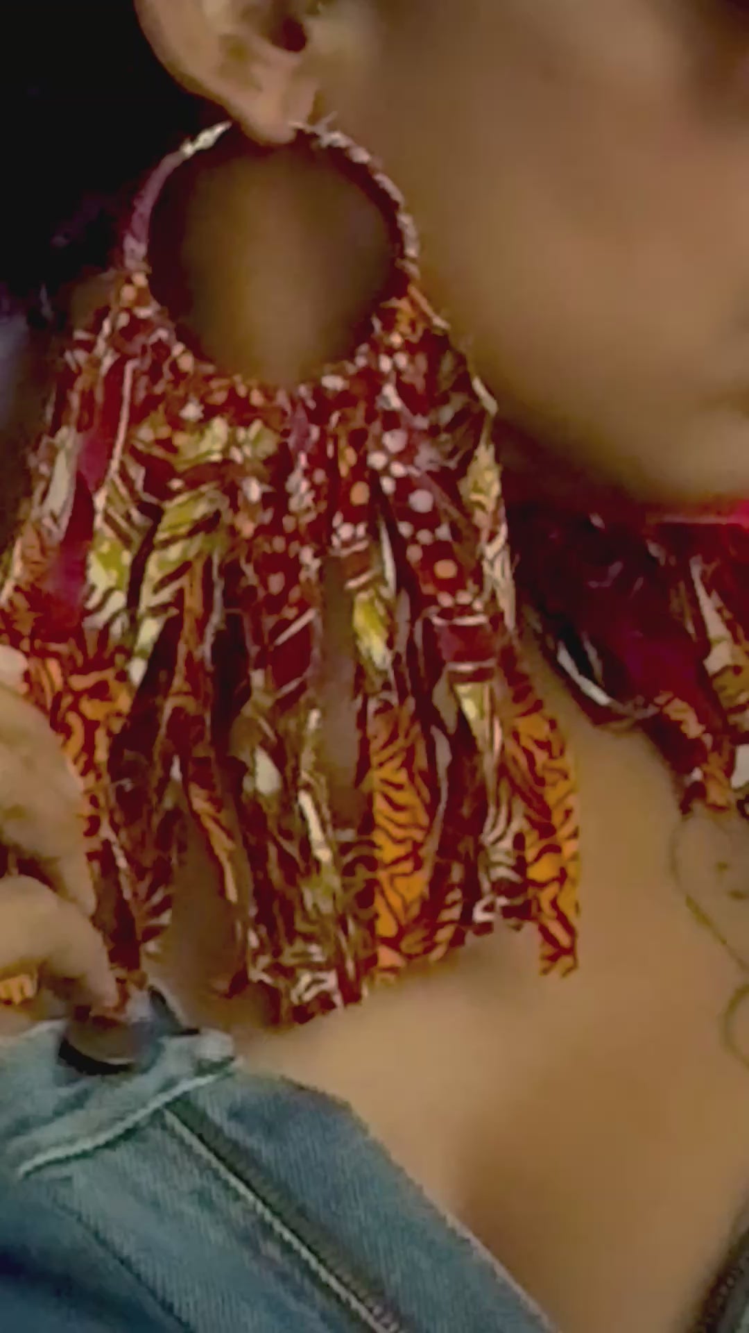 Cinnamon Spice Statement Hoops